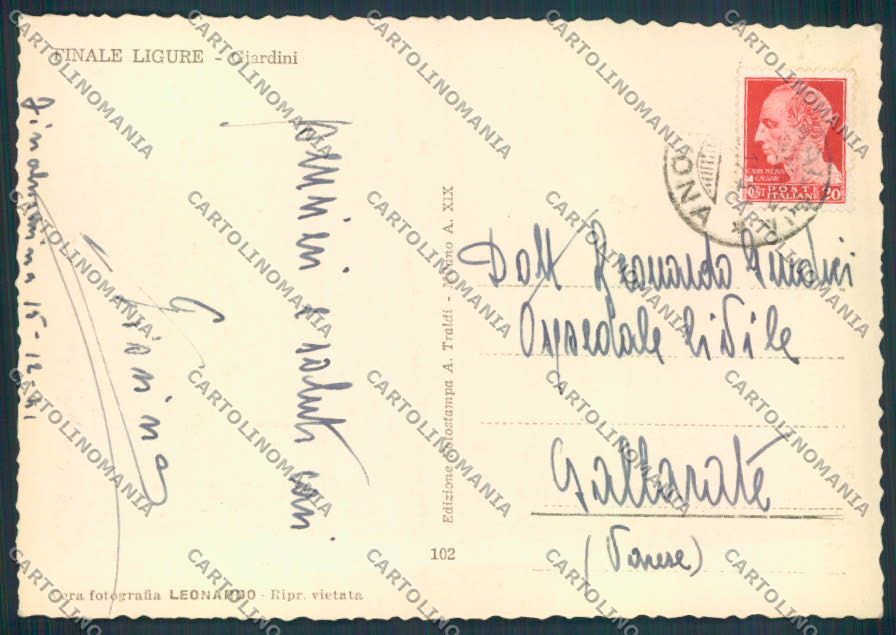 Savona Finale Ligure foto FG cartolina ZF3015 – retro