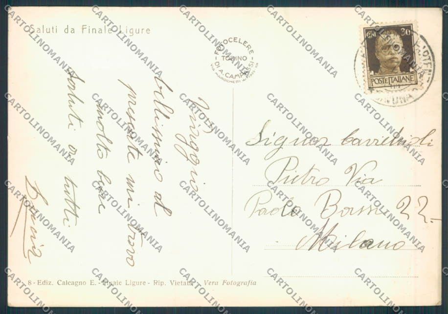 Savona Finale Ligure foto FG cartolina ZF3020 – retro