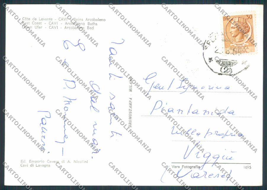 Genova Cavi di Lavagna foto FG cartolina ZF3060 – retro