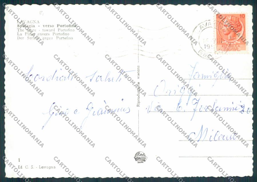 Genova Lavagna foto FG cartolina ZF3071 – retro