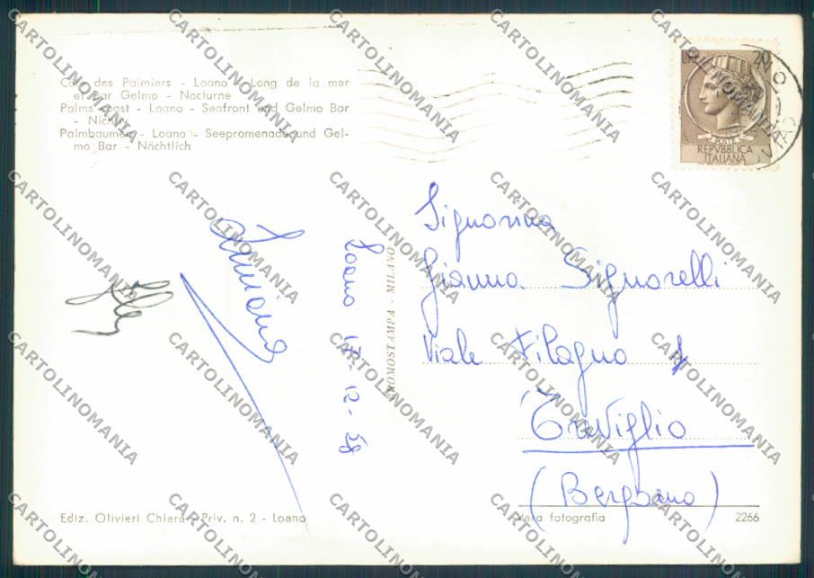 Savona Loano foto FG cartolina ZF3099 – retro