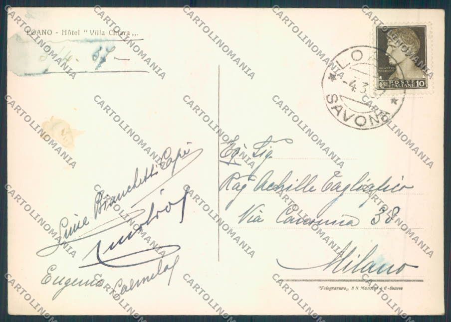 Savona Loano FG cartolina ZF3121 – retro