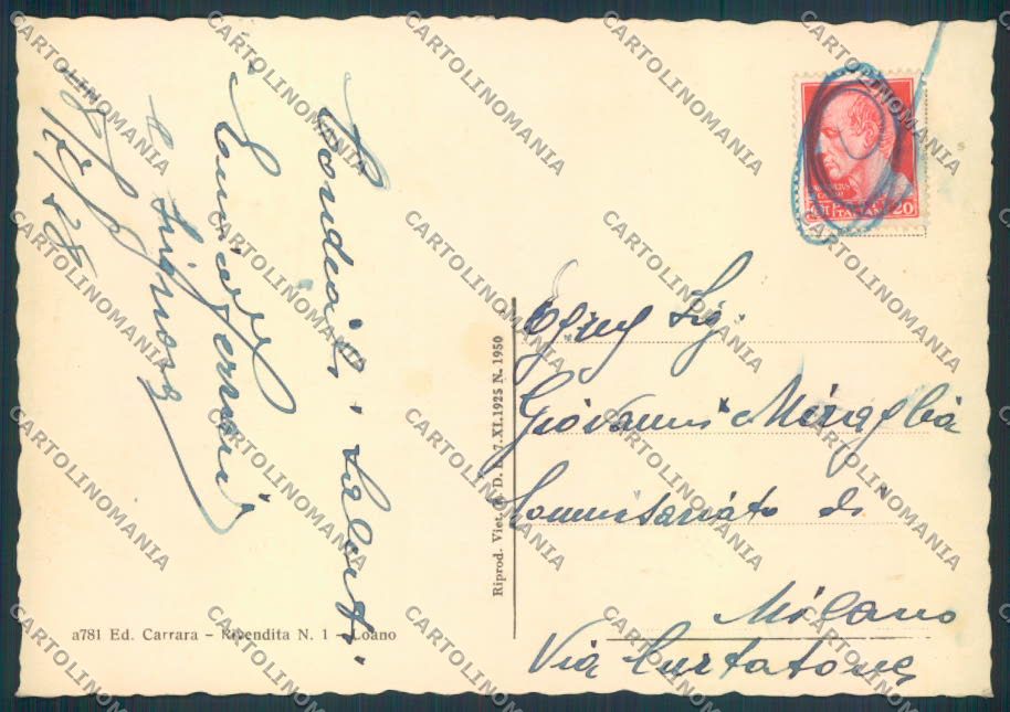 Savona Loano FG cartolina ZF3122 – retro