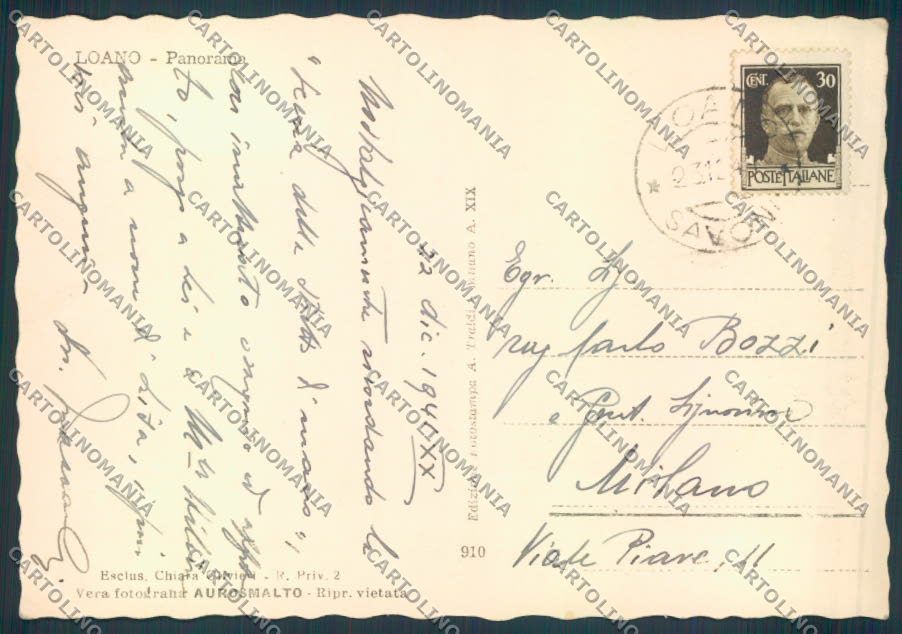 Savona Loano foto FG cartolina ZF3127 – retro