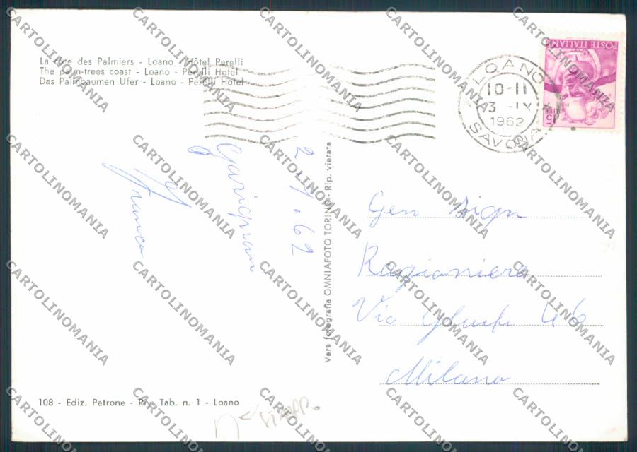 Savona Loano STRAPPINO foto FG cartolina ZF3128 – retro