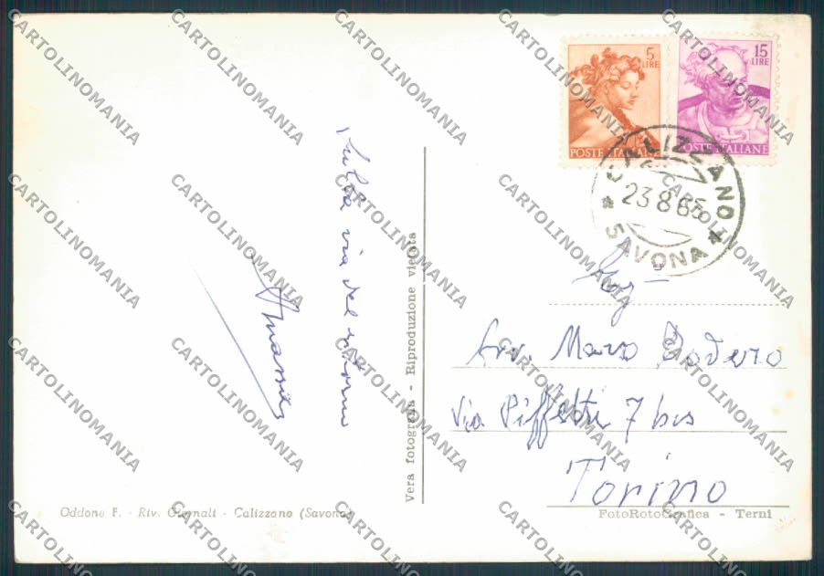 Savona Calizzano foto FG cartolina ZF3188 – retro