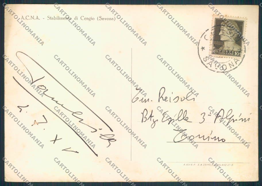 Savona Cengio foto FG cartolina ZF3196 – retro