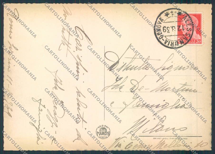 Genova Ronco Scrivia FG cartolina ZF3216 – retro