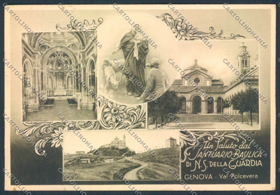 Genova Santuario Guardia Valpolcevera FG cartolina ZF3224 – fronte