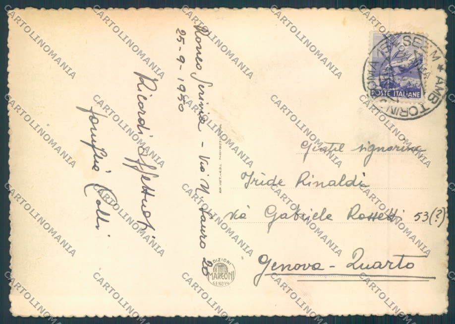 Genova Ronco Scrivia FG cartolina ZF3231 – retro