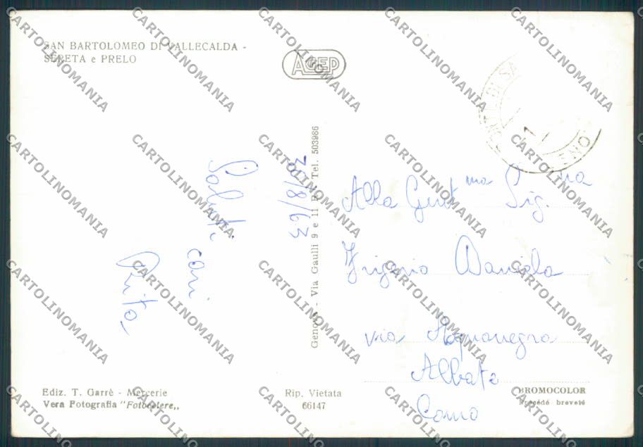Genova Savignone San Bartolomeo foto FG cartolina ZF3241 – retro