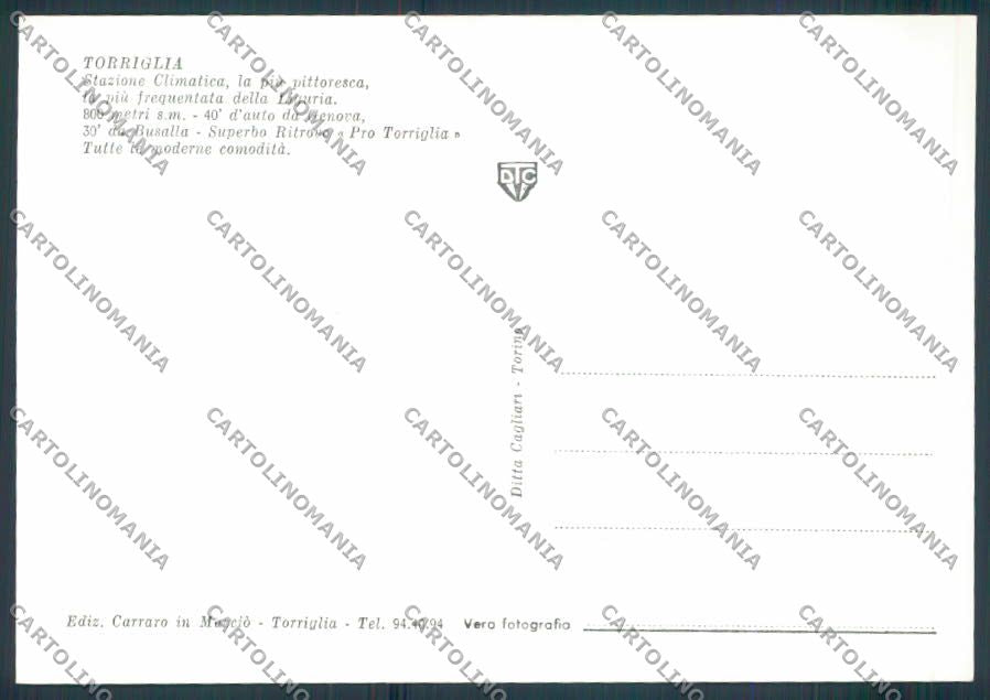 Genova Torriglia foto FG cartolina ZF3249 – retro