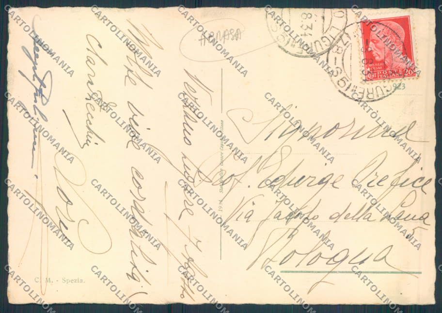 La Spezia città Poste ABRASA FG cartolina ZF3261 – retro