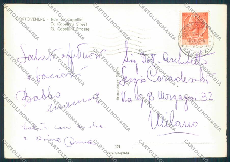 La Spezia Portovenere foto FG cartolina ZF3327 – retro