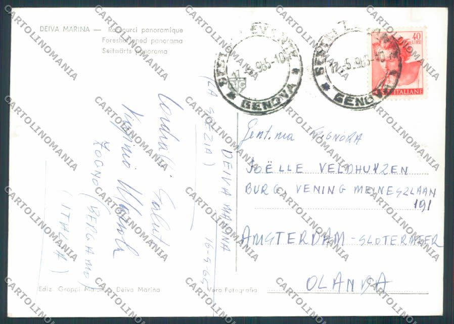 La Spezia Deiva PIEGHINE foto FG cartolina ZF3330 – retro