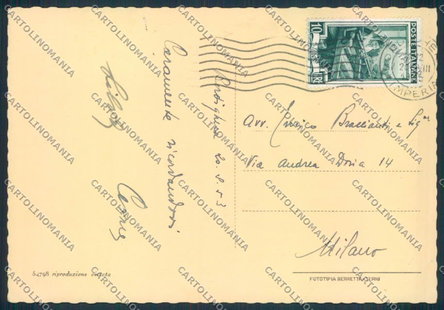 Imperia Bordighera Pubblicitaria FG cartolina ZF3343 – retro
