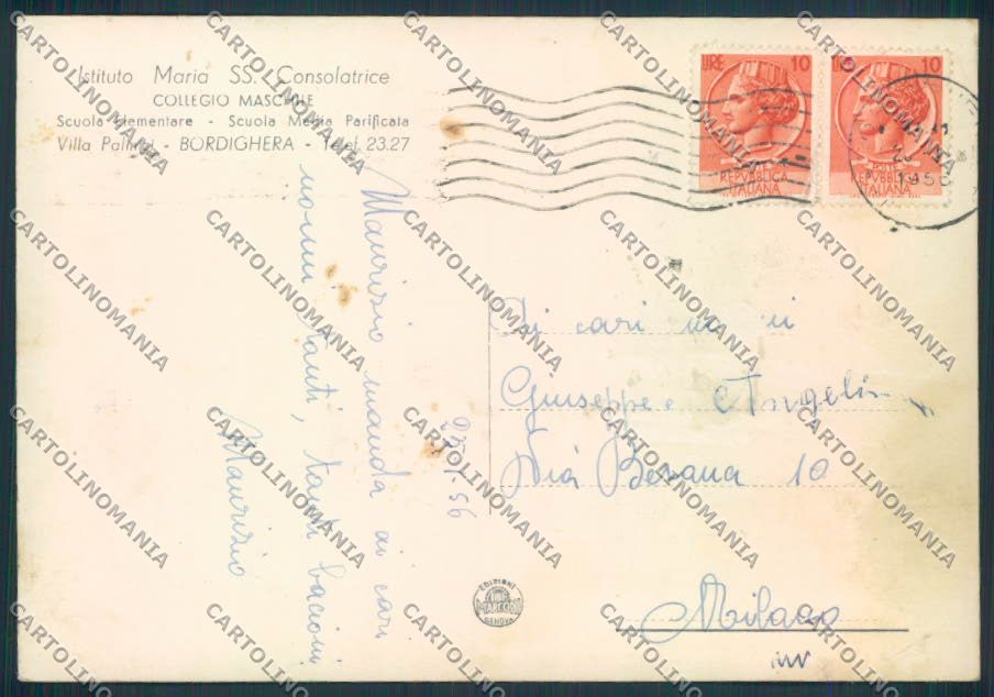Imperia Bordighera FG cartolina ZF3348 – retro