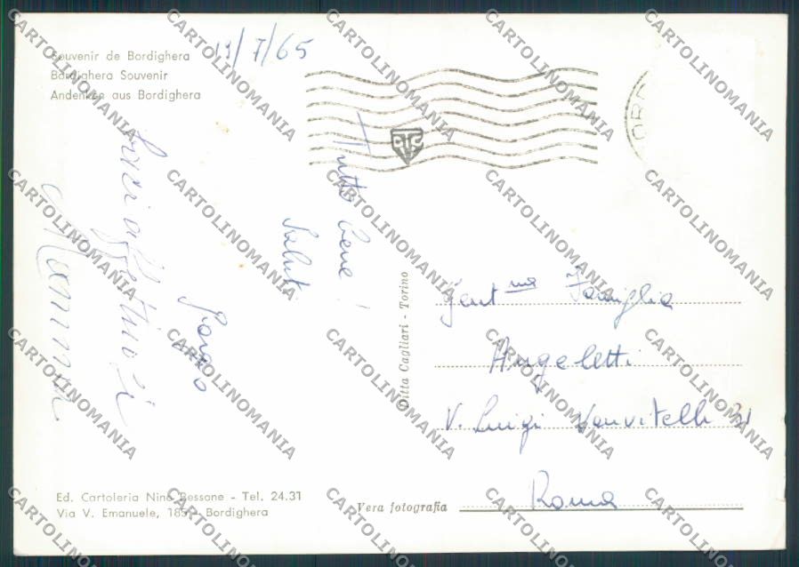 Imperia Bordighera foto FG cartolina ZF3355 – retro
