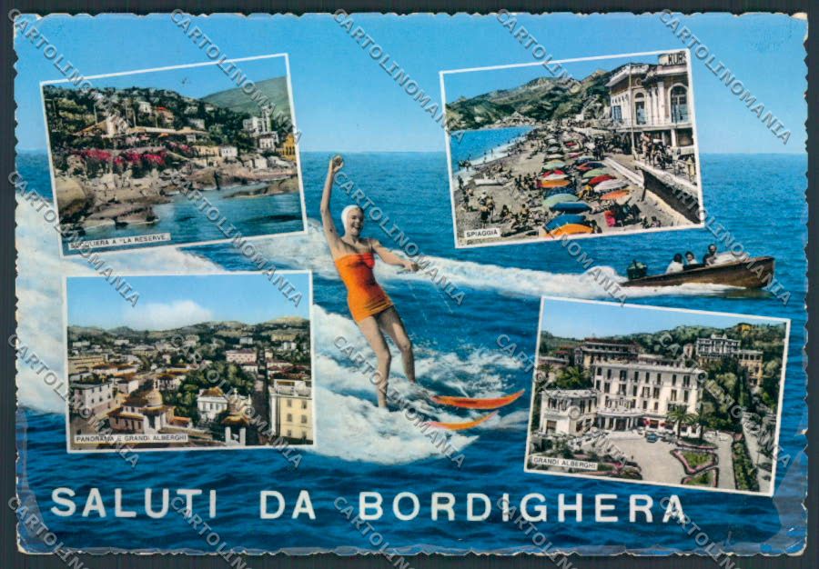 Imperia Bordighera Saluti da foto FG cartolina ZF3356 – fronte