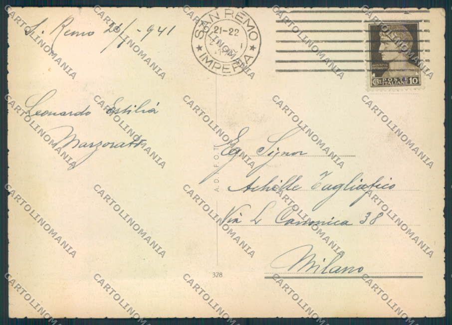 Imperia Sanremo FG cartolina ZF3373 – retro