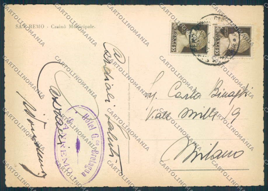 Imperia Sanremo FG cartolina ZF3380 – retro