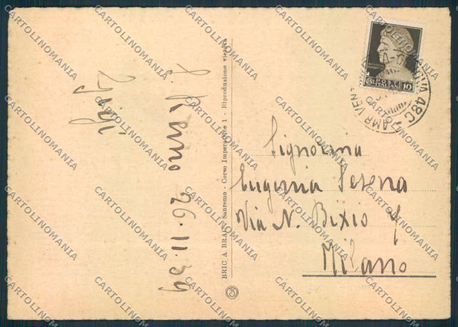 Imperia Sanremo FG cartolina ZF3387 – retro