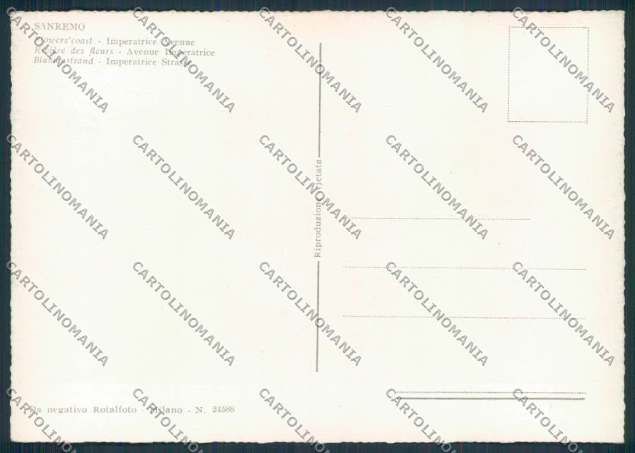 Imperia Sanremo FG cartolina ZF3401 – retro