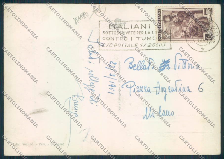Imperia Sanremo STRAPPINO foto FG cartolina ZF3404 – retro