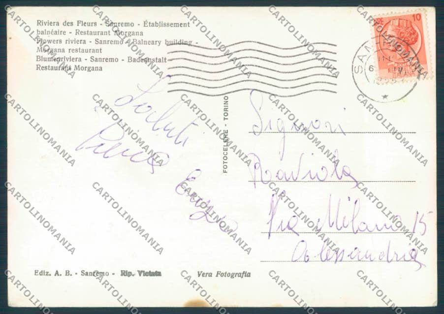 Imperia Sanremo Corriera foto FG cartolina ZF3421 – retro