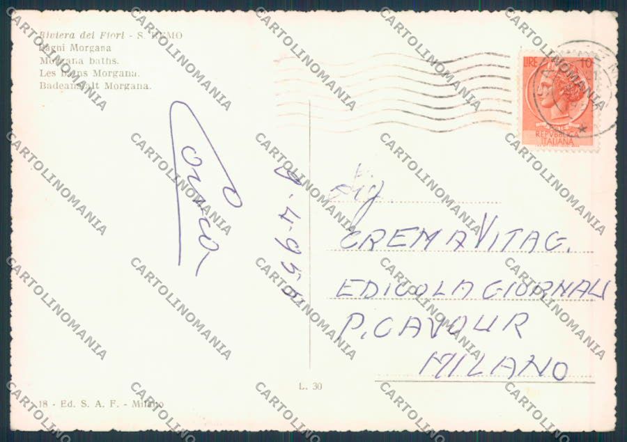 Imperia Sanremo foto FG cartolina ZF3426 – retro