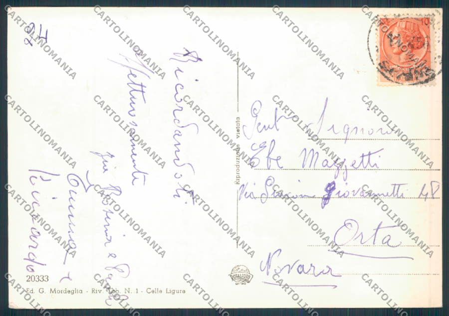 Savona Celle Ligure foto FG cartolina ZF3503 – retro