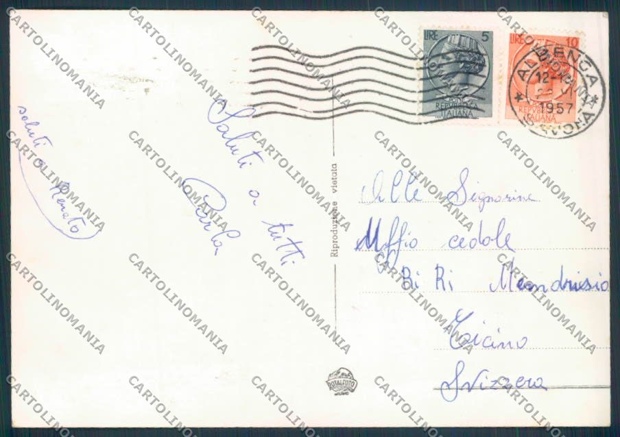 Savona Albenga Saluti da foto FG cartolina ZF3509 – retro