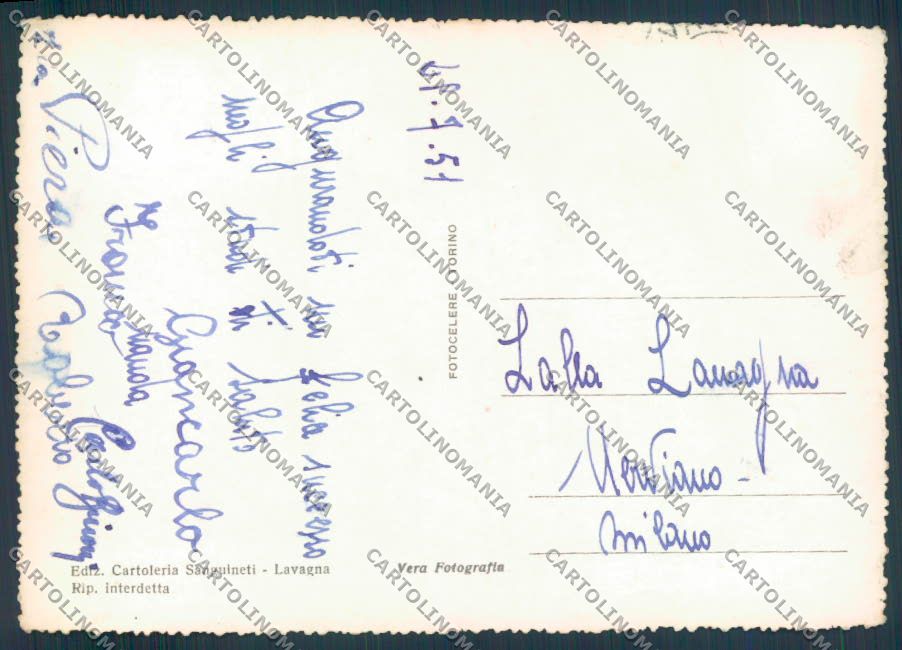 Genova Lavagna foto FG cartolina ZF3525 – retro