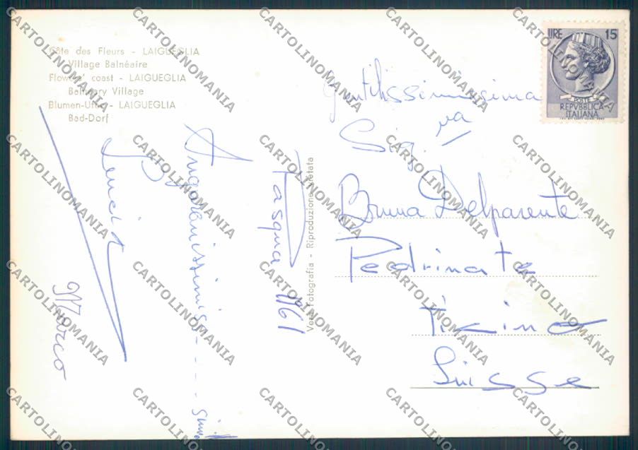 Savona Laigueglia foto FG cartolina ZF3526 – retro
