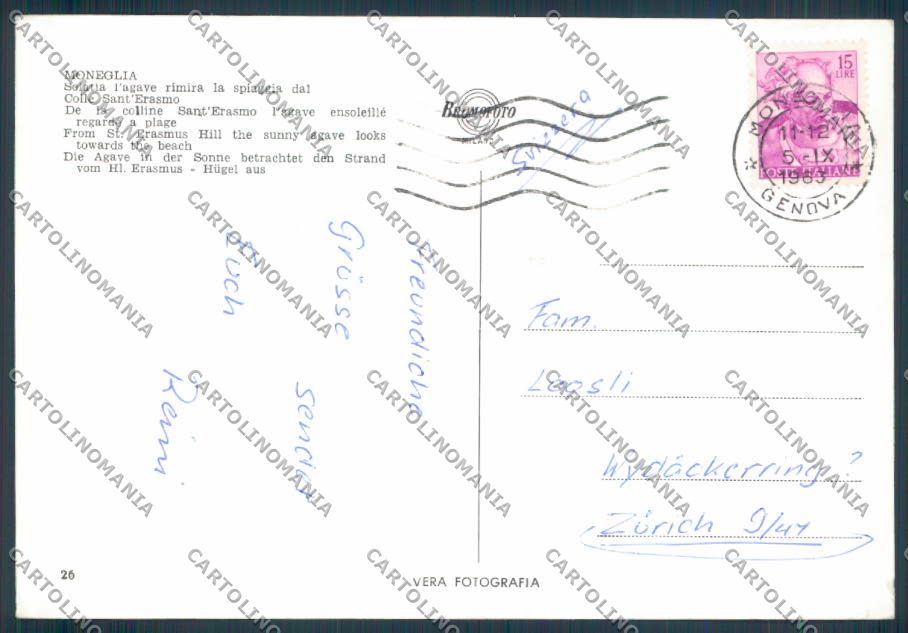 Genova Moneglia foto FG cartolina ZF3528 – retro
