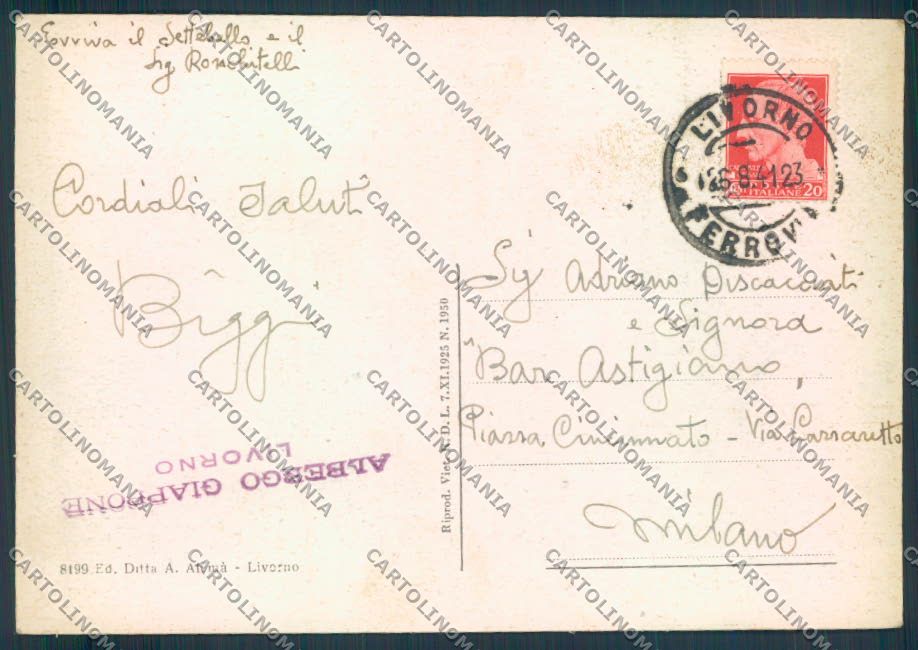 Livorno città FG cartolina ZF3545 – retro