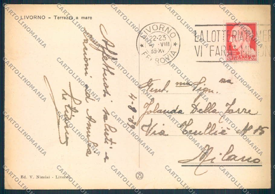 Livorno città FG cartolina ZF3546 – retro