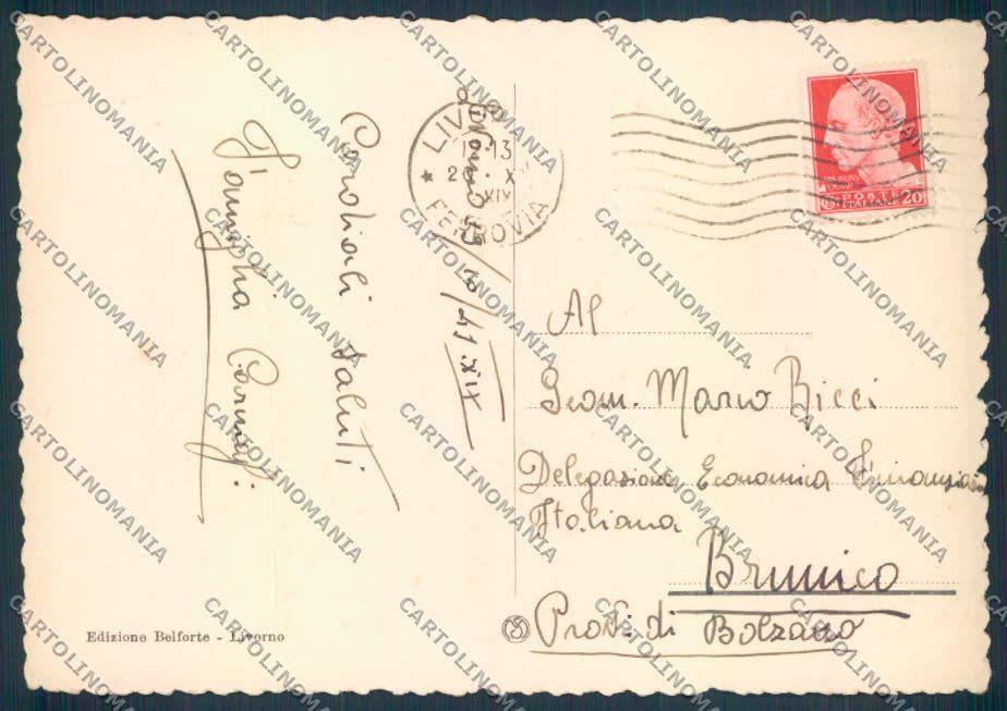 Livorno città FG cartolina ZF3553 – retro