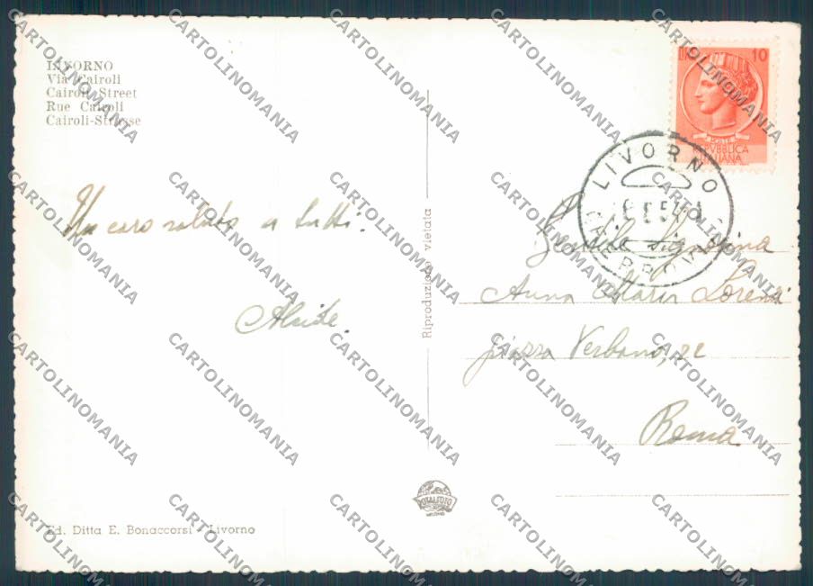 Livorno città foto FG cartolina ZF3566 – retro