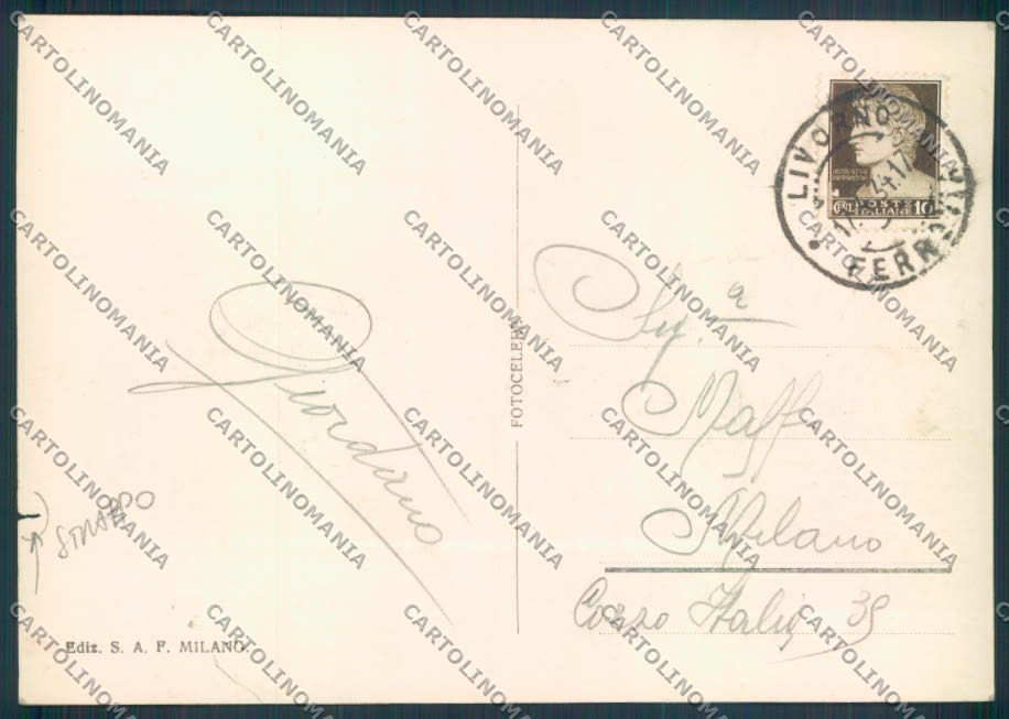 Livorno Accademia STRAPPINO foto FG cartolina ZF3573 – retro