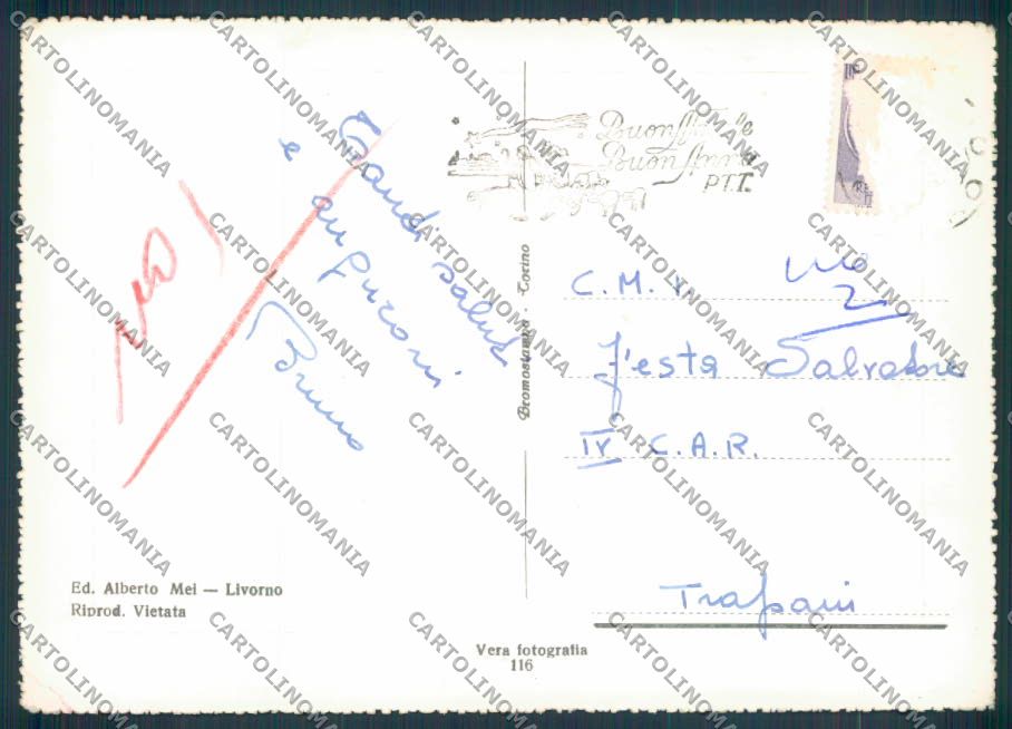 Livorno città Poste foto FG cartolina ZF3576 – retro