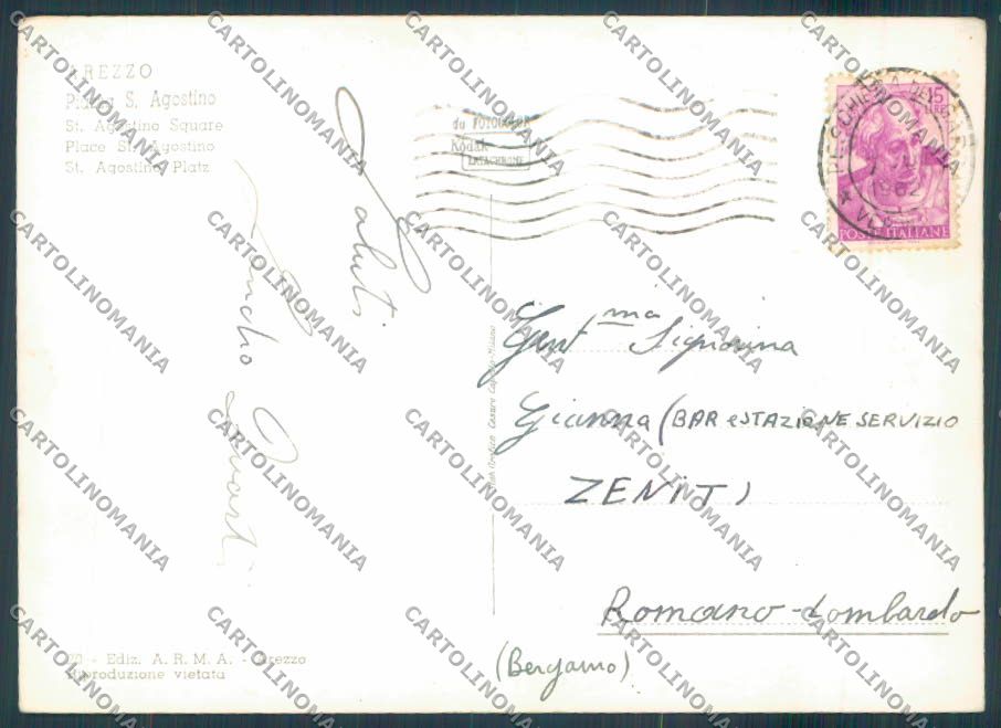 Arezzo città foto FG cartolina ZF3615 – retro