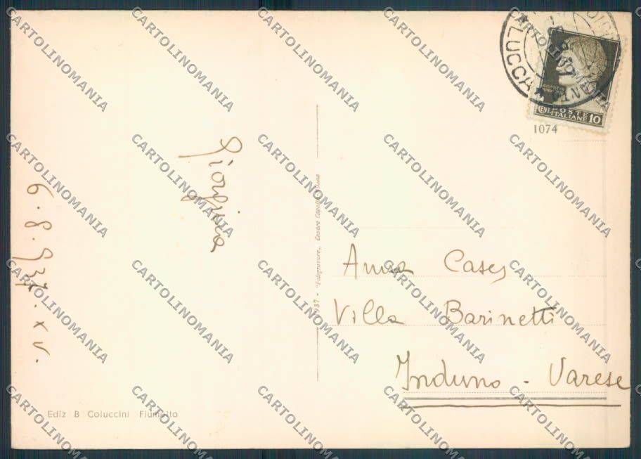 Lucca Marina di Pietrasanta Fiumetto FG cartolina ZF3659 – retro