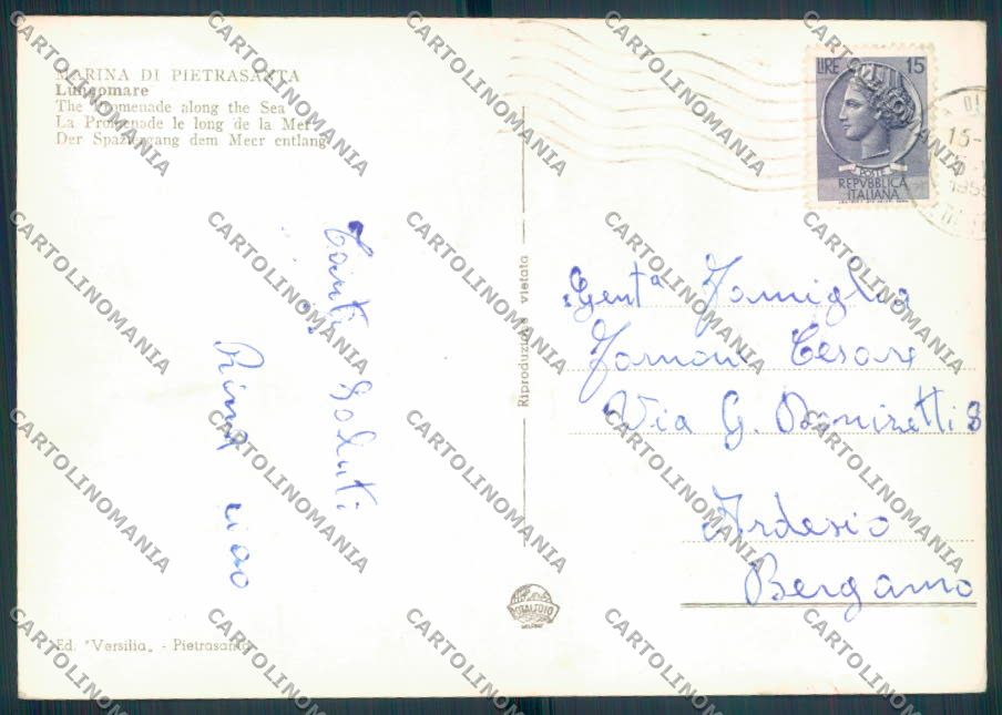 Lucca Marina di Pietrasanta foto FG cartolina ZF3673 – retro