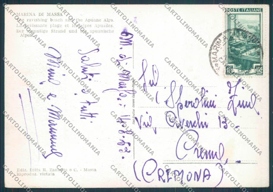 Massa Marina di FG cartolina ZF3686 – retro