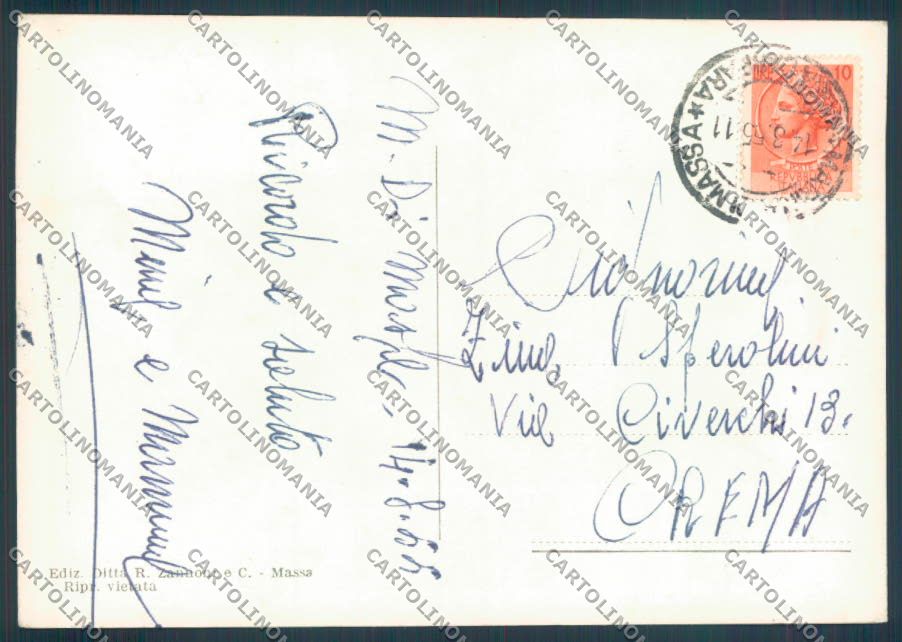 Massa Marina di Saluti da foto FG cartolina ZF3690 – retro