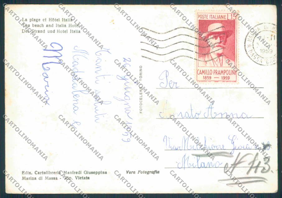 Massa Marina di foto FG cartolina ZF3691 – retro