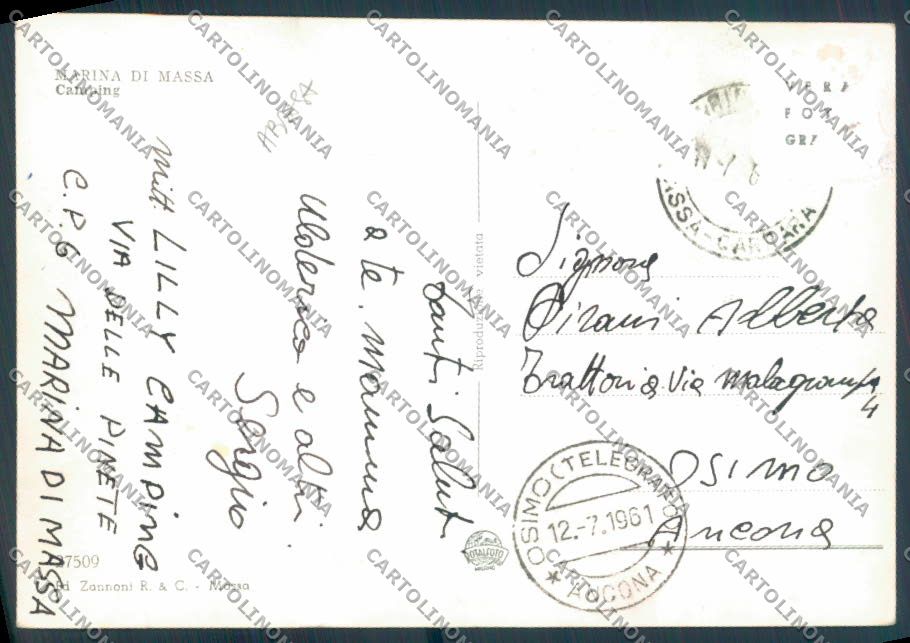 Massa Marina Campeggio ABRASA foto FG cartolina ZF3692 – retro