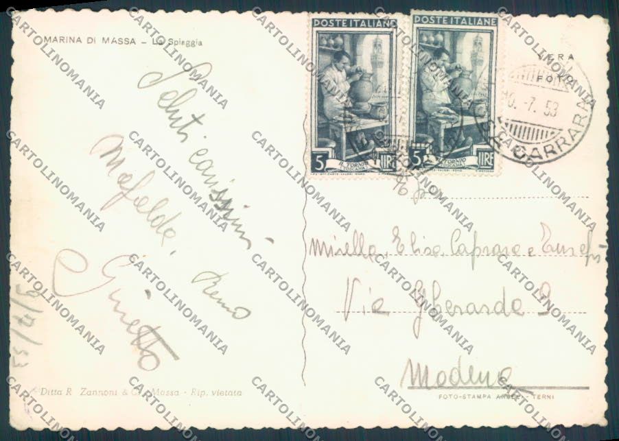 Massa Marina di foto FG cartolina ZF3695 – retro