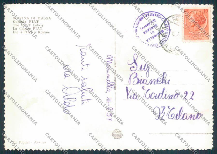 Massa Marina di foto FG cartolina ZF3699 – retro